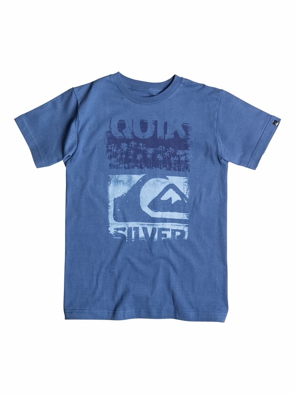 quiksilver, Boys 2-4 Scraped T-Shirt, Purple Mountain (bmy0) 0 Boys 2-4 Scraped T-Shirt 40544139 Quiksilver