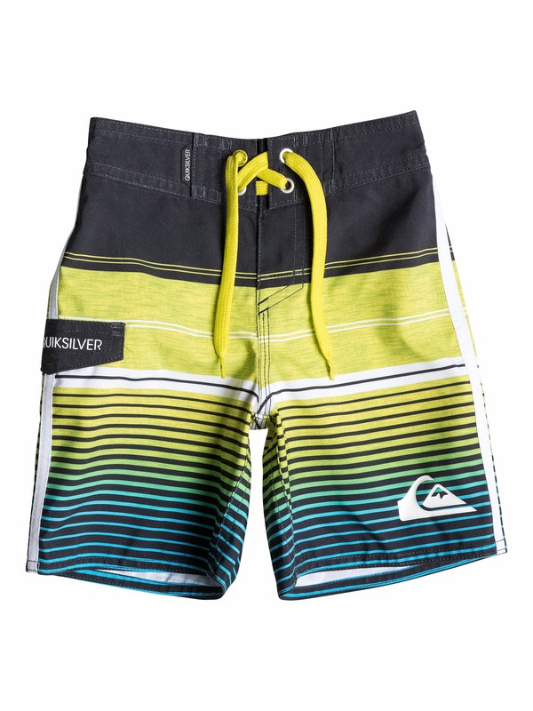 quiksilver, Boys 2-4 Vertigo Stripe Boardshorts, Grey Charcoal (kta0) 0 Boys 2-4 Vertigo Stripe Boardshorts 40545085 Quiksilver