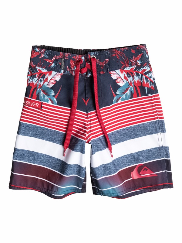 quiksilver, Boys 4-7 YG Remix Stripe Boardshorts, Navy Blazer - Solid (byj0) 0 Boys 4-7 YG Remix Stripe Boardshorts 40555082 Quiksilver