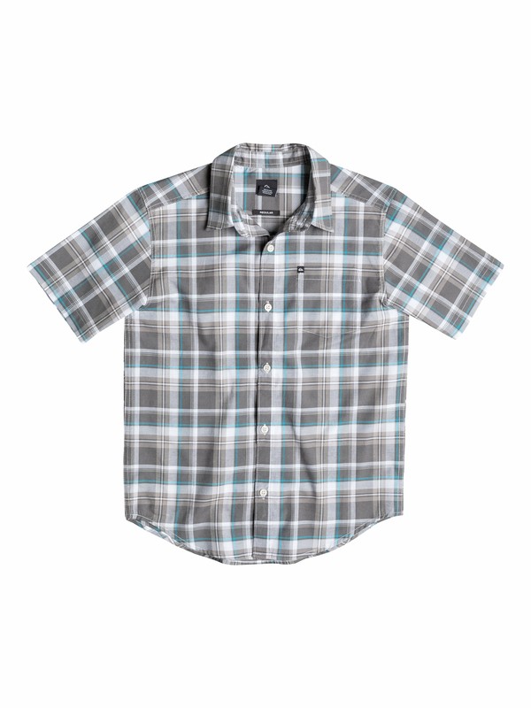 quiksilver, Boys 8-16 General Pat Short Sleeve Shirt, Dark Shadow (krp0) 0 Boys 8-16 General Pat Short Sleeve Shirt 40564012 Quiksilver