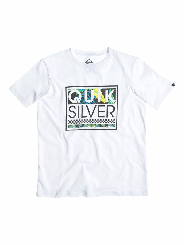 quiksilver, Boys 8-16 Blockhead Yardage T-Shirt, Bright White (wbb0) 0 Boys 8-16 Blockhead Yardage T-Shirt 40564024 Quiksilver