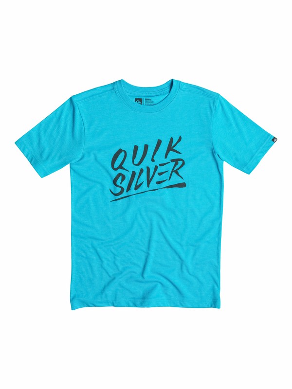 quiksilver, Boys 8-16 Slash Script T-Shirt, Hawaiian Ocean-h (bmjh) 0 Boys 8-16 Slash Script T-Shirt 40564025 Quiksilver