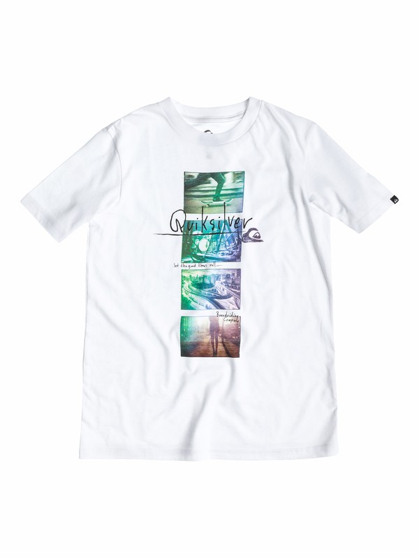 quiksilver, Boys 8-16 Street Smart T-Shirt, Snow White (wbk0) 0 Boys 8-16 Street Smart T-Shirt 40564069 Quiksilver