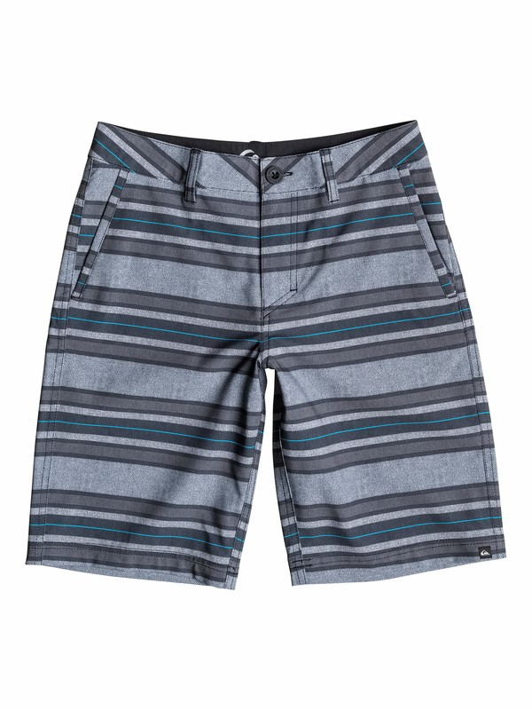quiksilver, Boys 8-16 Stripe Amphibian Boardshorts, Anthracite (kvj0) 0 Boys 8-16 Stripe Amphibian Boardshorts 40565098 Quiksilver