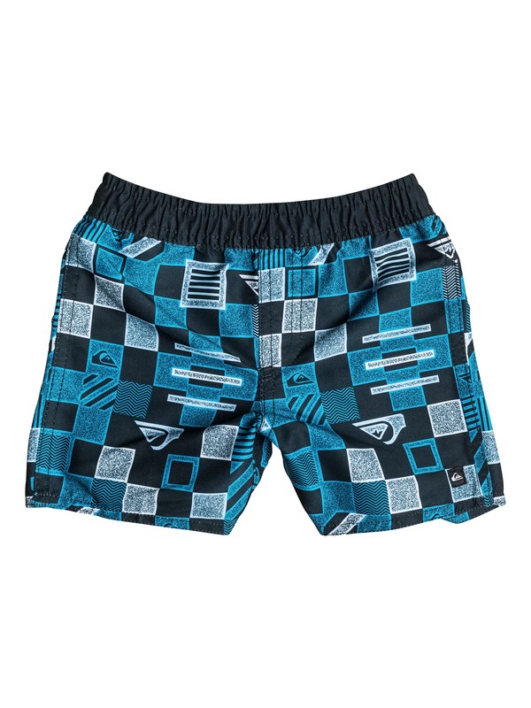 quiksilver, Baby Checkered Volleys, Hawaiian Ocean (bmj0) 0 Baby Checkered Volleys 40575015 Quiksilver