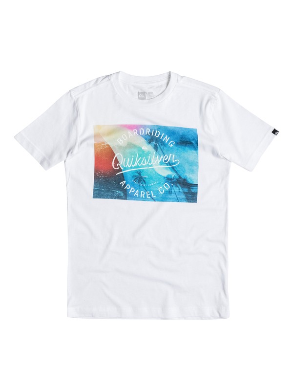 quiksilver, Boys 2-4 Palm Wave Fin Tee, Bright White (wbb0) 0 Boys 2-4 Palm Wave Fin Tee 40644080 Quiksilver