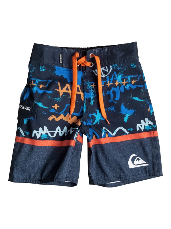 quiksilver, Boys 2-4 Remix Boardshorts, Navy Blazer - Solid (byj0) 0 Boys 2-4 Remix Boardshorts 40645020 Quiksilver
