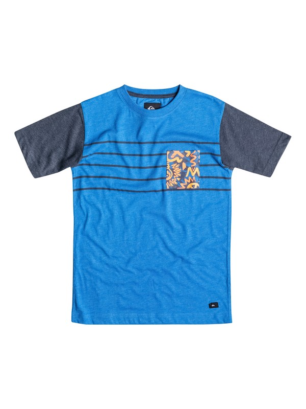 quiksilver, Boys 4-7 Cave Crew Tee, Victoria Blue-h (bqnh) 0 Boys 4-7 Cave Crew Tee 40654011 Quiksilver