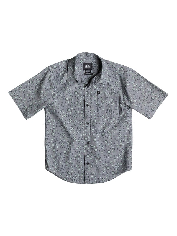 quiksilver, Camisa de Micro Prints - Niños 4 -7, Grey Charcoal (kta0) 0 Camisa de Micro Prints - Niños 4 -7 40654035 Quiksilver