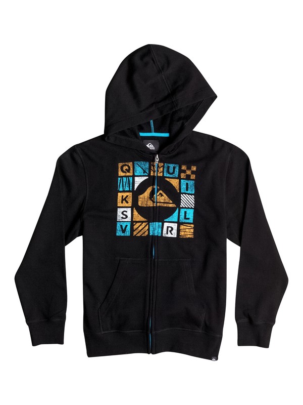 quiksilver, Boys 4-7 Squared Zip-Up Hoodie, Anthracite (kvj0) 0 Boys 4-7 Squared Zip-Up Hoodie 40654133 Quiksilver