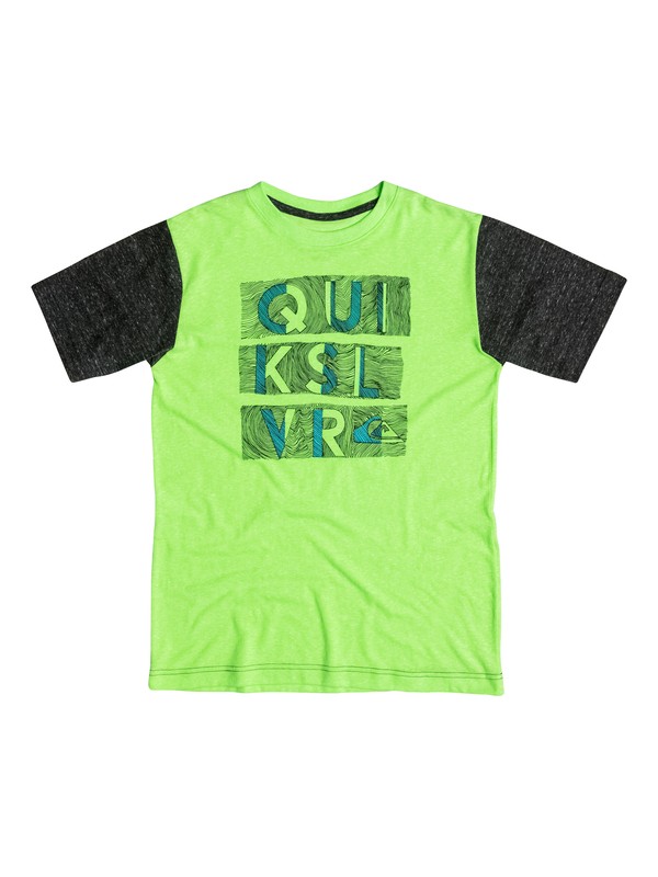 quiksilver, Boys 4-7 Divide T-Shirt, Lime Punch - Heather (ggyh) 0 Boys 4-7 Divide T-Shirt 40654182 Quiksilver