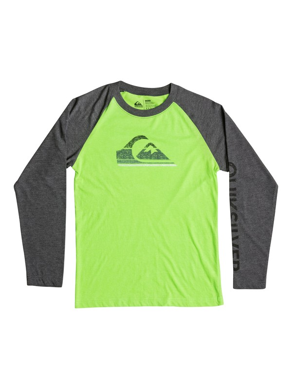 quiksilver, Boys 4-7 Everest Long Sleeve T-Shirt, Lime Punch - Solid (ggy0) 0 Boys 4-7 Everest Long Sleeve T-Shirt 40654196 Quiksilver