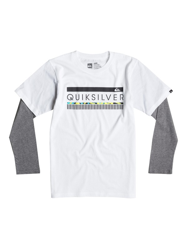 quiksilver, Boys 8-16 In The Zone Tee, Bright White (wbb0) 0 Boys 8-16 In The Zone Tee 40664025 Quiksilver