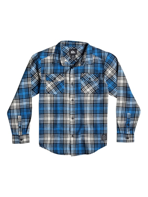 quiksilver, Boys 8-16 Everyday Flannel Long Sleeve Shirt, Victoria Blue (bqn0) 0 Boys 8-16 Everyday Flannel Long Sleeve Shirt 40664028 Quiksilver