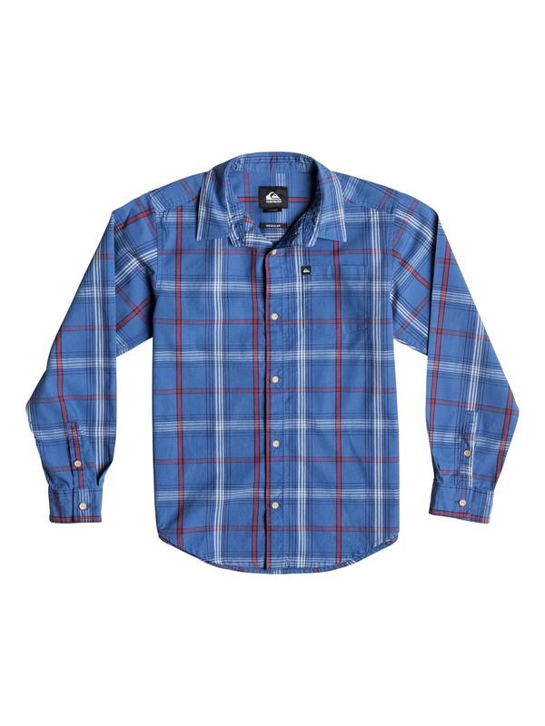 quiksilver, Boys 8-16 Zapped Stripe Long Sleeve Shirt, Federal Blue (bnc0) 0 Boys 8-16 Zapped Stripe Long Sleeve Shirt 40664033 Quiksilver