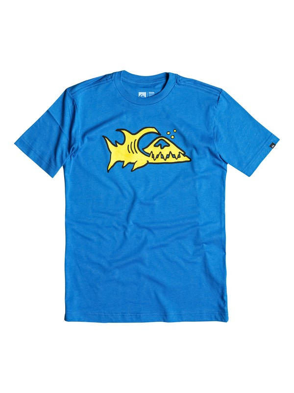 quiksilver, Boys 8-16 Fin Logo Tee, Victoria Blue (bqn0) 0 Boys 8-16 Fin Logo Tee 40664075 Quiksilver