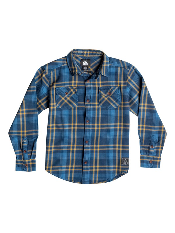 quiksilver, Boys 8-16 Haybeam Long Sleeve Shirt, Dark Denim (brq0) 0 Boys 8-16 Haybeam Long Sleeve Shirt 40664136 Quiksilver