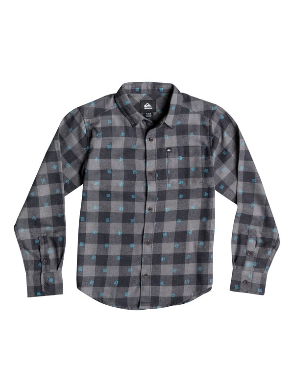 quiksilver, Boys 8-16 Microbite Long Sleeve Shirt, Grey Charcoal (kta0) 0 Boys 8-16 Microbite Long Sleeve Shirt 40664137 Quiksilver