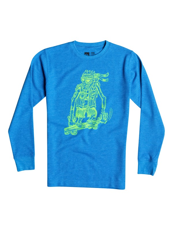 quiksilver, Boys 8-16 Sk8 Monkey Long Sleeve T-Shirt, Victoria Blue (bqn0) 0 Boys 8-16 Sk8 Monkey Long Sleeve T-Shirt 40664152 Quiksilver