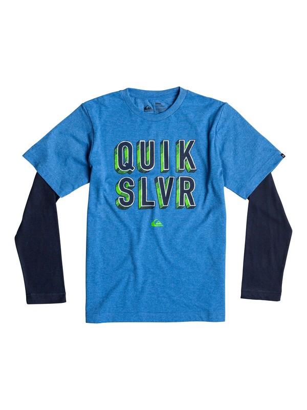 quiksilver, Baby Quik Addict Long Sleeve T-Shirt, Victoria Blue-h (bqnh) 0 Baby Quik Addict Long Sleeve T-Shirt 40674147 Quiksilver