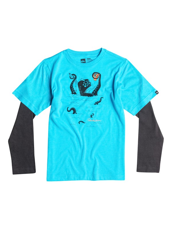 quiksilver, Baby Sea Monster Long Sleeve T-Shirt, Hawaiian Ocean-h (bmjh) 0 Baby Sea Monster Long Sleeve T-Shirt 40674150 Quiksilver