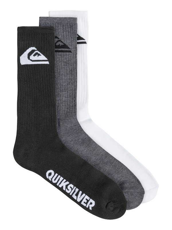 quiksilver, 5 pack Half Cushion Crew Socks, ASSORTED (ast) 0 5 pack Half Cushion Crew Socks 47555S Quiksilver