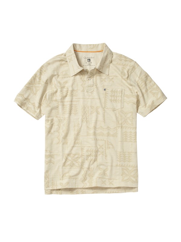 quiksilver, Men's Hanauma Bay Short Sleeve Polo Shirt, BIRCH (wej0) 0 Men's Hanauma Bay Short Sleeve Polo Shirt 508633 Quiksilver