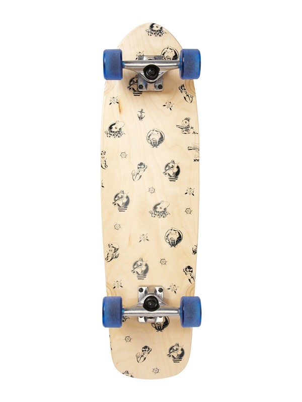 quiksilver, Briny Deep Skateboard, WHITE (wht) 0 Briny Deep Skateboard 844069 Quiksilver