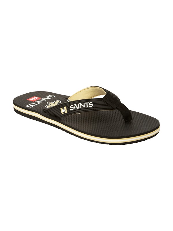 quiksilver, New Orleans Saints NFL Sandals, BLACK (blk) 0 New Orleans Saints NFL Sandals 857443 Quiksilver