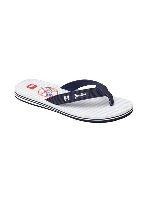quiksilver, New York Yankees MLB Sandals, WHITE (wht) 0 New York Yankees MLB Sandals 857452 Quiksilver