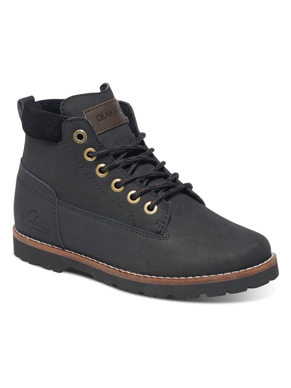 quiksilver, Mission - Lace-Up Boots, SOLID BLACK (sbkm) 0 Mission - Lace-Up Boots AQBB700004 Quiksilver
