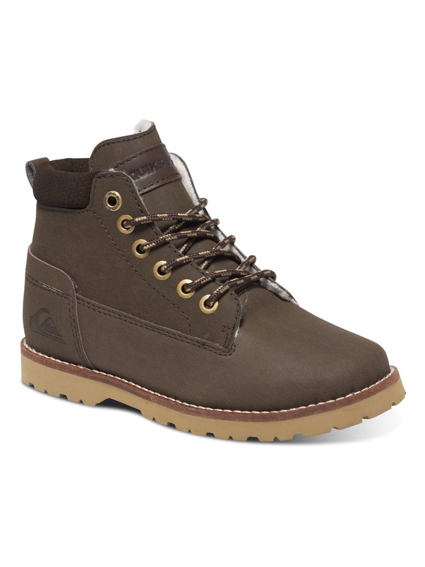 quiksilver, Boy's 8-16 Mission Lace-Up Boots, BROWN/BROWN/BROWN (xccc) 0 Boy's 8-16 Mission Lace-Up Boots AQBB700004 Quiksilver