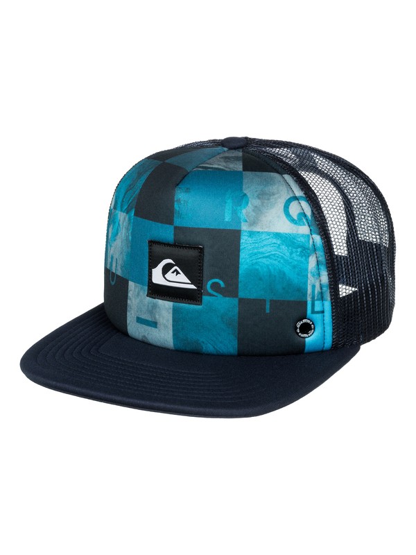 quiksilver, Boys 8-16 Boardies Trucker Hat, BP CHECKS DARK DENIM (brq6) 0 Boys 8-16 Boardies Trucker Hat AQBHA03095 Quiksilver