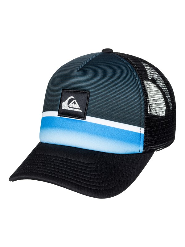 quiksilver, Boy's 8-16 Stripe Downer Trucker Hat, ELECTRIC BLUE (bpb0) 0 Boy's 8-16 Stripe Downer Trucker Hat AQBHA03266 Quiksilver