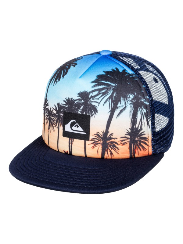 quiksilver, Mix Tape - Trucker Cap for Boys 8-16, SILVER LAKE BLUE (bjq0) 0 Mix Tape - Trucker Cap for Boys 8-16 AQBHA03284 Quiksilver