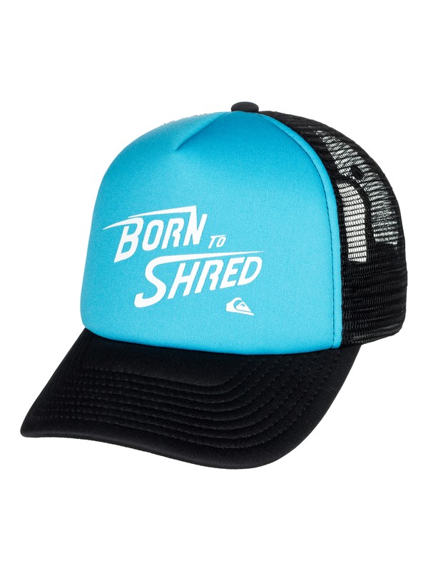 quiksilver, Boy's 8-16 Rip Tucker Trucker Hat, CYAN BLUE (bkv0) 0 Boy's 8-16 Rip Tucker Trucker Hat Blue AQBHA03293 Quiksilver