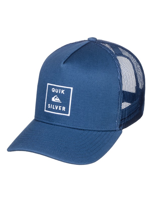 quiksilver, Boy's 8-16 Clipster Trucker Hat, MEDIEVAL BLUE (bte0) 0 Boy's 8-16 Clipster Trucker Hat Blue AQBHA03340 Quiksilver