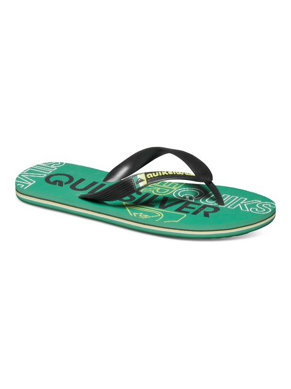 quiksilver, Boy's 8-16 Molokai Nitro Sandals, BLACK/GREEN/YELLOW (xkgy) 0 Boy's 8-16 Molokai Nitro Sandals AQBL100015 Quiksilver