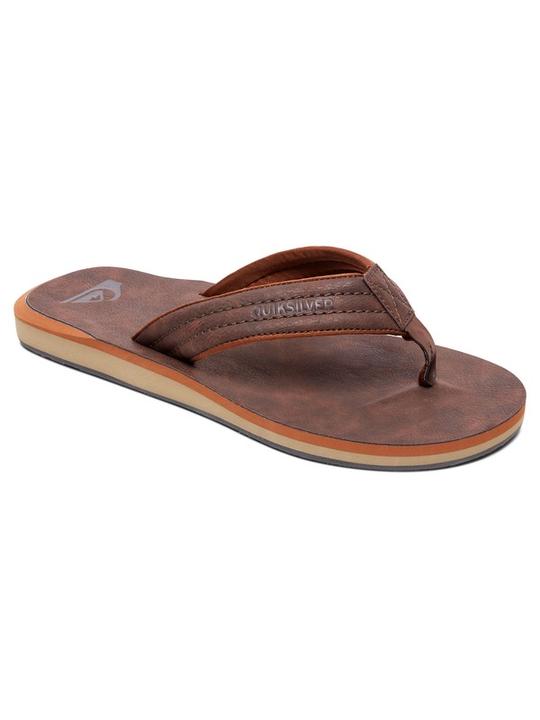 quiksilver, Boy's 8-16 Carver Nubuck Sandals, DEMITASSE - SOLID (ctk0) 0 Boy's 8-16 Carver Nubuck Sandals Brown AQBL100020 Quiksilver