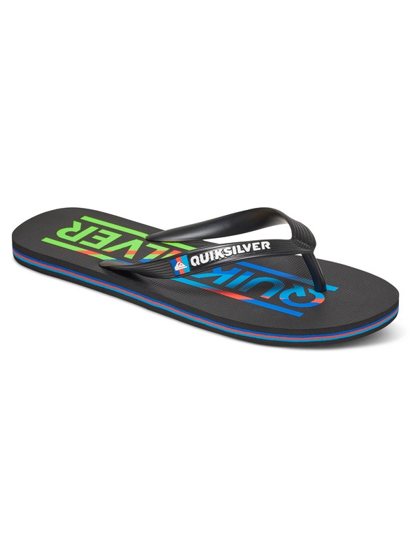 quiksilver, Molokai Wordmark - Sandals, BLACK/BLUE/RED (xkbr) 0 Molokai Wordmark - Sandals Black AQBL100039 Quiksilver