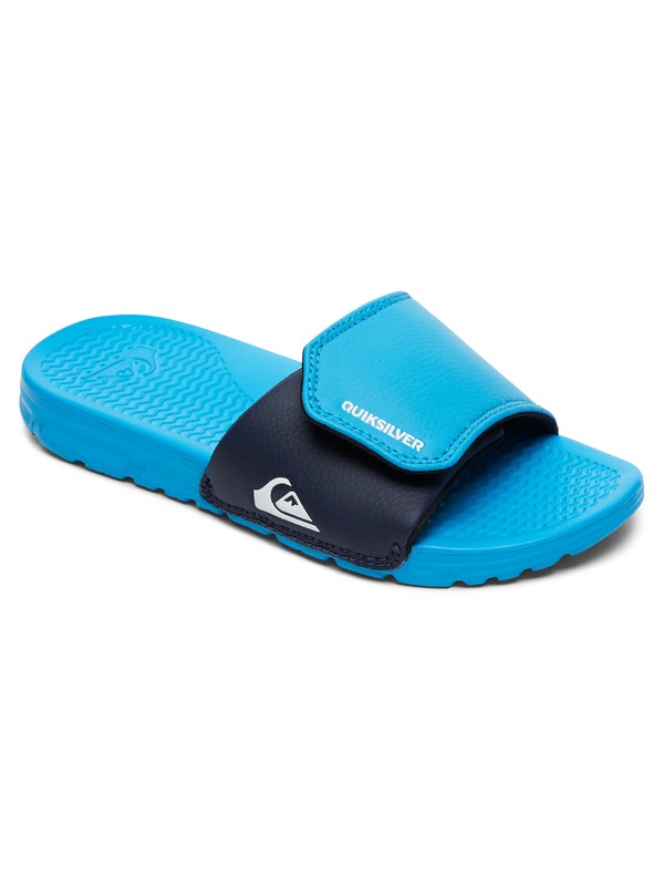 quiksilver, Shoreline Adjust - Slider Sandals, BLUE/BLUE/BLACK (xbbk) 0 Shoreline Adjust - Slider Sandals Blue AQBL100094 Quiksilver