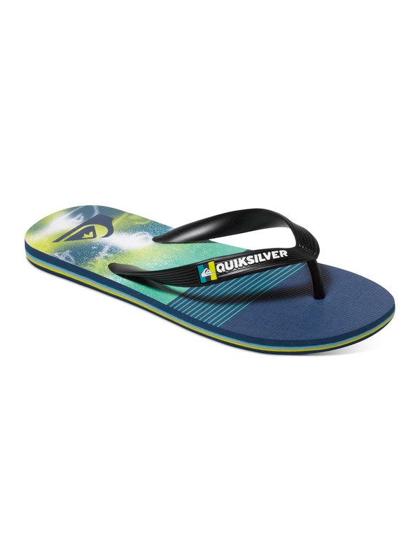 quiksilver, Molokai AG47 Remix - Infradito, BLACK/BLUE/GREEN (xkbg) 0 Molokai AG47 Remix - Infradito AQBL100095 Quiksilver