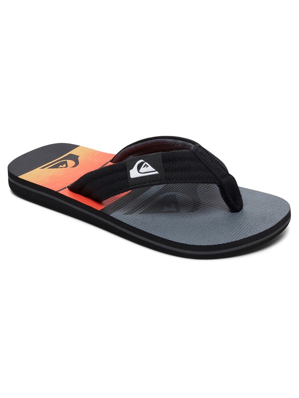 quiksilver, Boy's 8-16 Molokai Layback Sandals, BLACK/RED/GREY (xkrs) 0 Boy's 8-16 Molokai Layback Sandals AQBL100225 Quiksilver