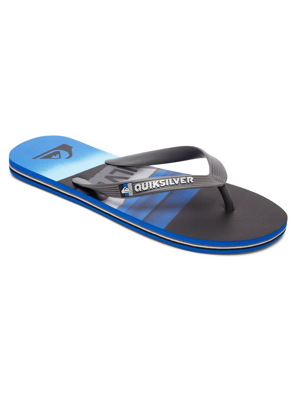 quiksilver, Molokai Slash Logo - Chancletas para Chicos, BLACK/BLUE/GREY (xkbs) 0 Molokai Slash Logo - Chancletas para Chicos AQBL100230 Quiksilver
