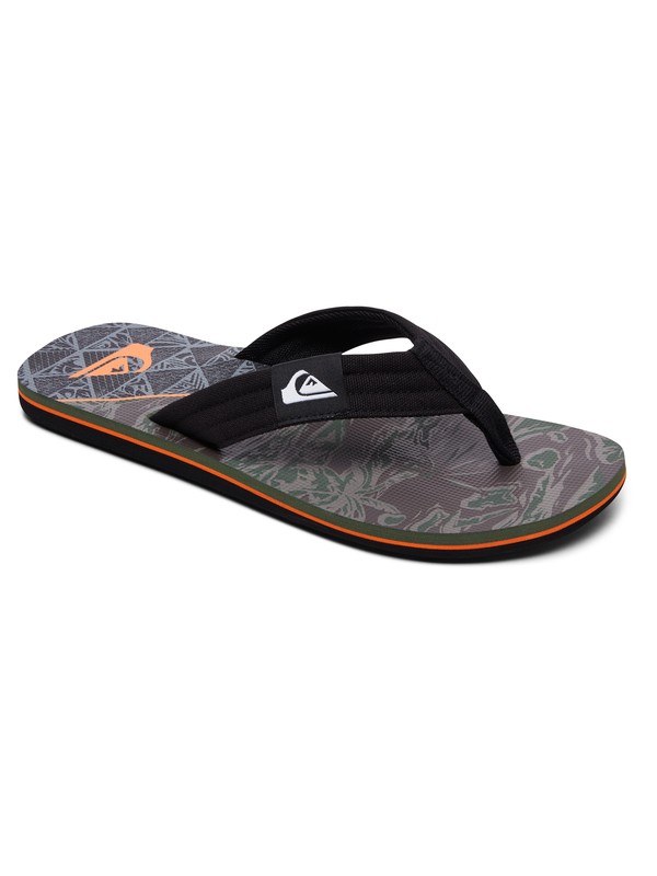 quiksilver, Boy's 8-16 Molokai Layback Sandals, BLACK/BLACK/GREY (xkks) 0 Boy's 8-16 Molokai Layback Sandals Black AQBL100261 Quiksilver