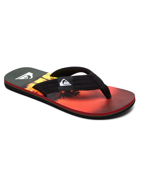 quiksilver, Molokai Layback - Tongs, BLACK/ORANGE/ORANGE (xknn) 0 Molokai Layback - Tongs Noir AQBL100261 Quiksilver