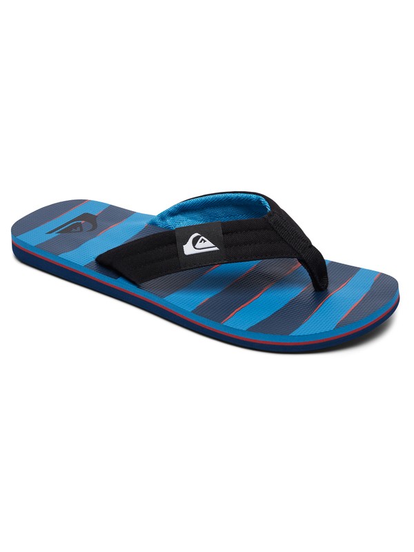 quiksilver, Boy's 8-16 Molokai Layback Sandals, BLACK/RED/BLUE (xkrb) 0 Boy's 8-16 Molokai Layback Sandals Black AQBL100261 Quiksilver