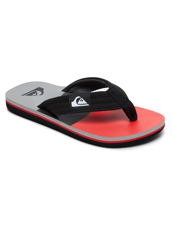 quiksilver, Boy's 8-16 Molokai Layback Sandals, RED/BLACK/GREY (xrks) 0 Boy's 8-16 Molokai Layback Sandals Red AQBL100261 Quiksilver