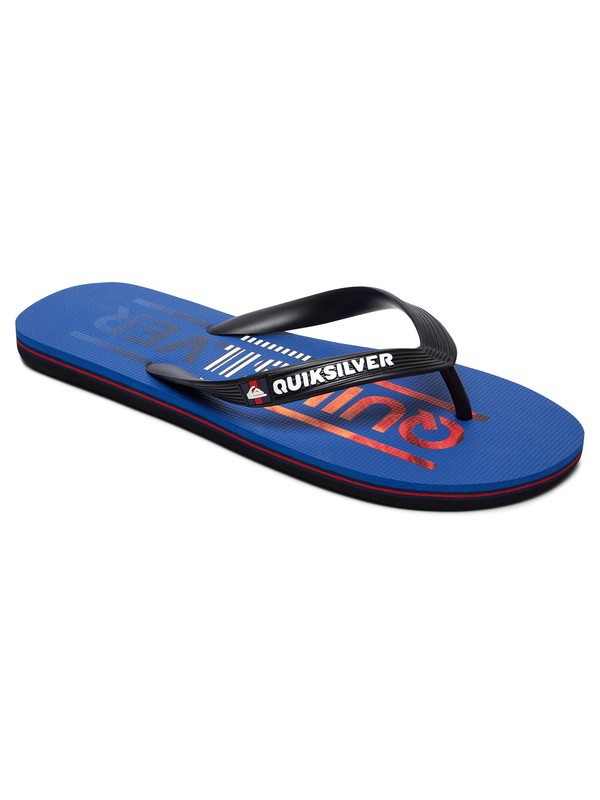 quiksilver, Molokai Wordmark - Flip-Flops for Boys, BLACK/BLUE/BLUE (xkbb) 0 Molokai Wordmark - Flip-Flops for Boys Black AQBL100266 Quiksilver
