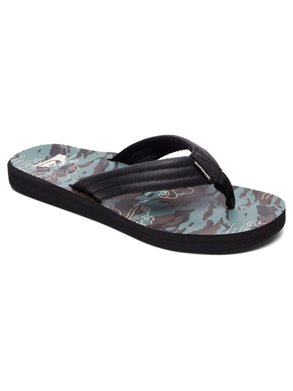 quiksilver, Boy's 8-16 Carver Print Sandals, BLACK/BROWN/GREEN (xkcg) 0 Boy's 8-16 Carver Print Sandals Multicolor AQBL100269 Quiksilver